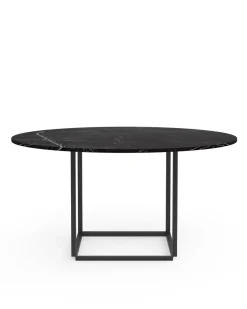 New Works Florence Dining Table Ø145 Black Marquina