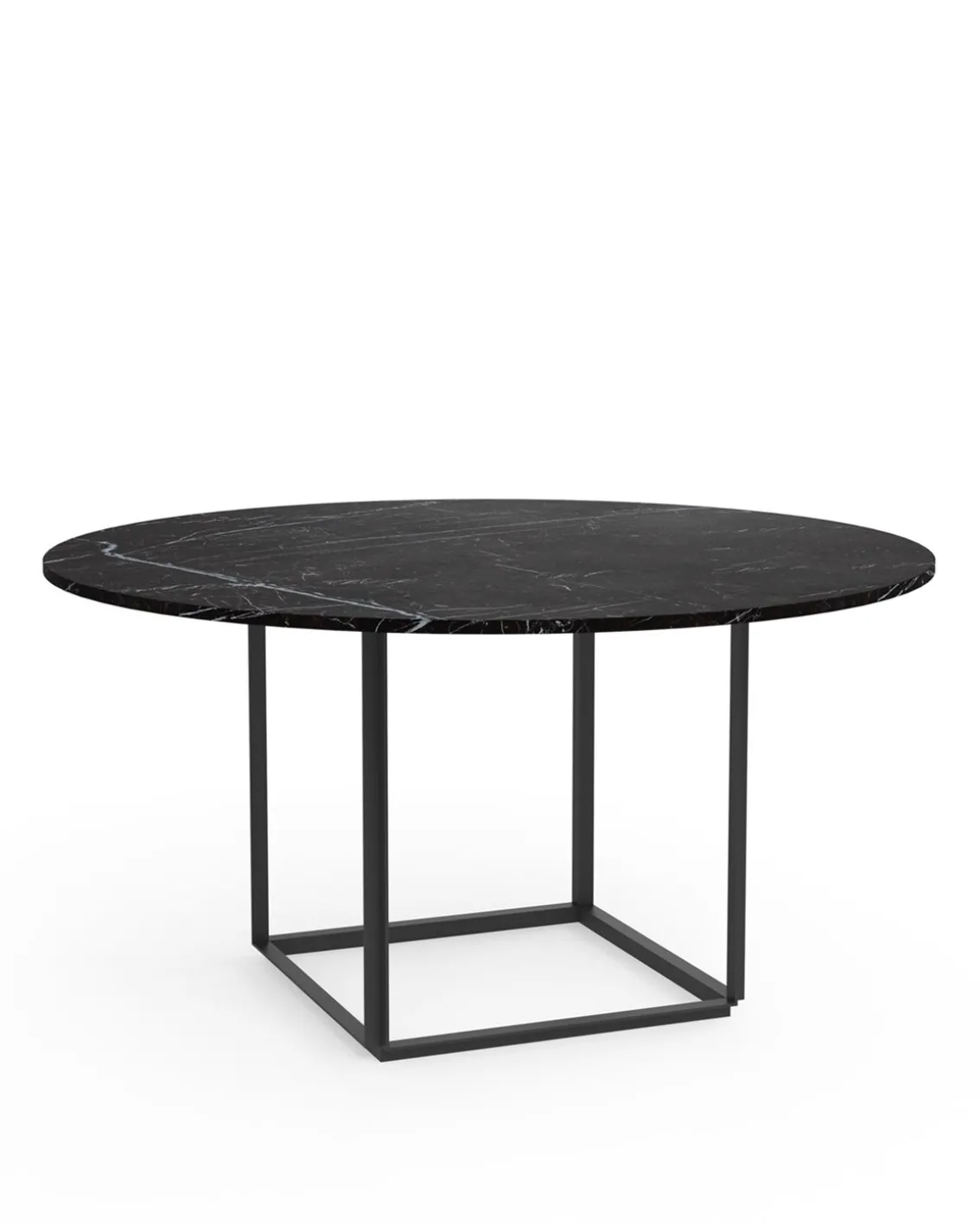 New Works Florence Dining Table Ø145 Black Marquina