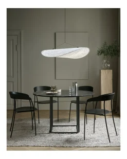 New Works Florence Dining Table Ø120 Black Marquina