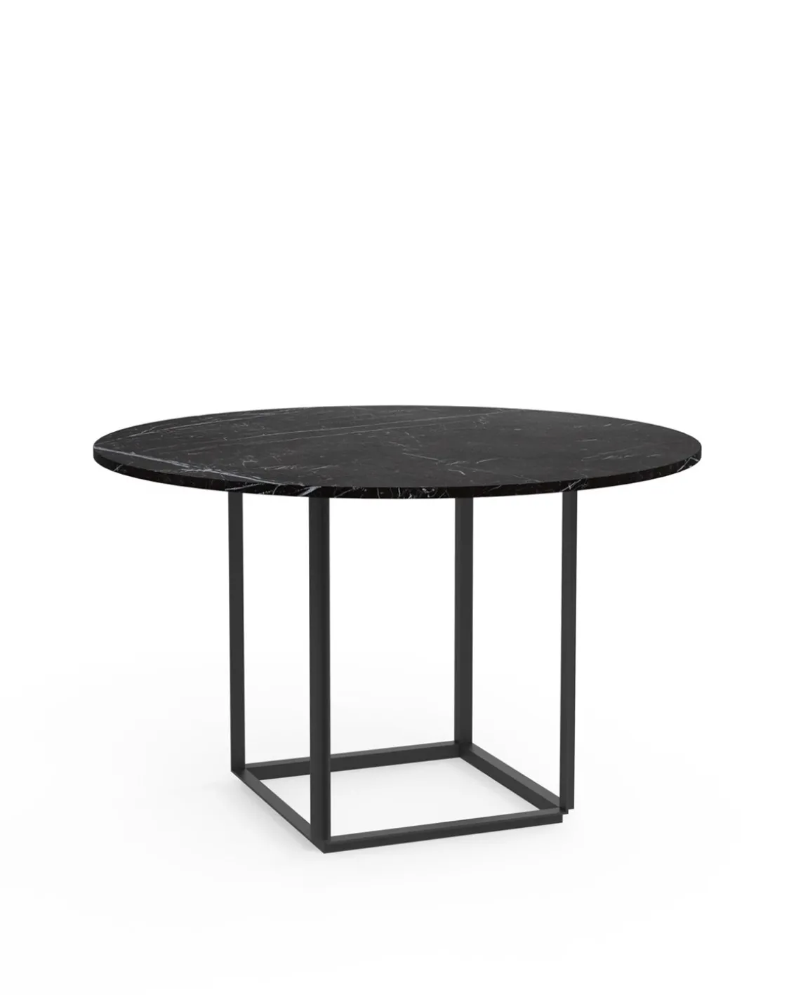 New Works Florence Dining Table Ø120 Black Marquina