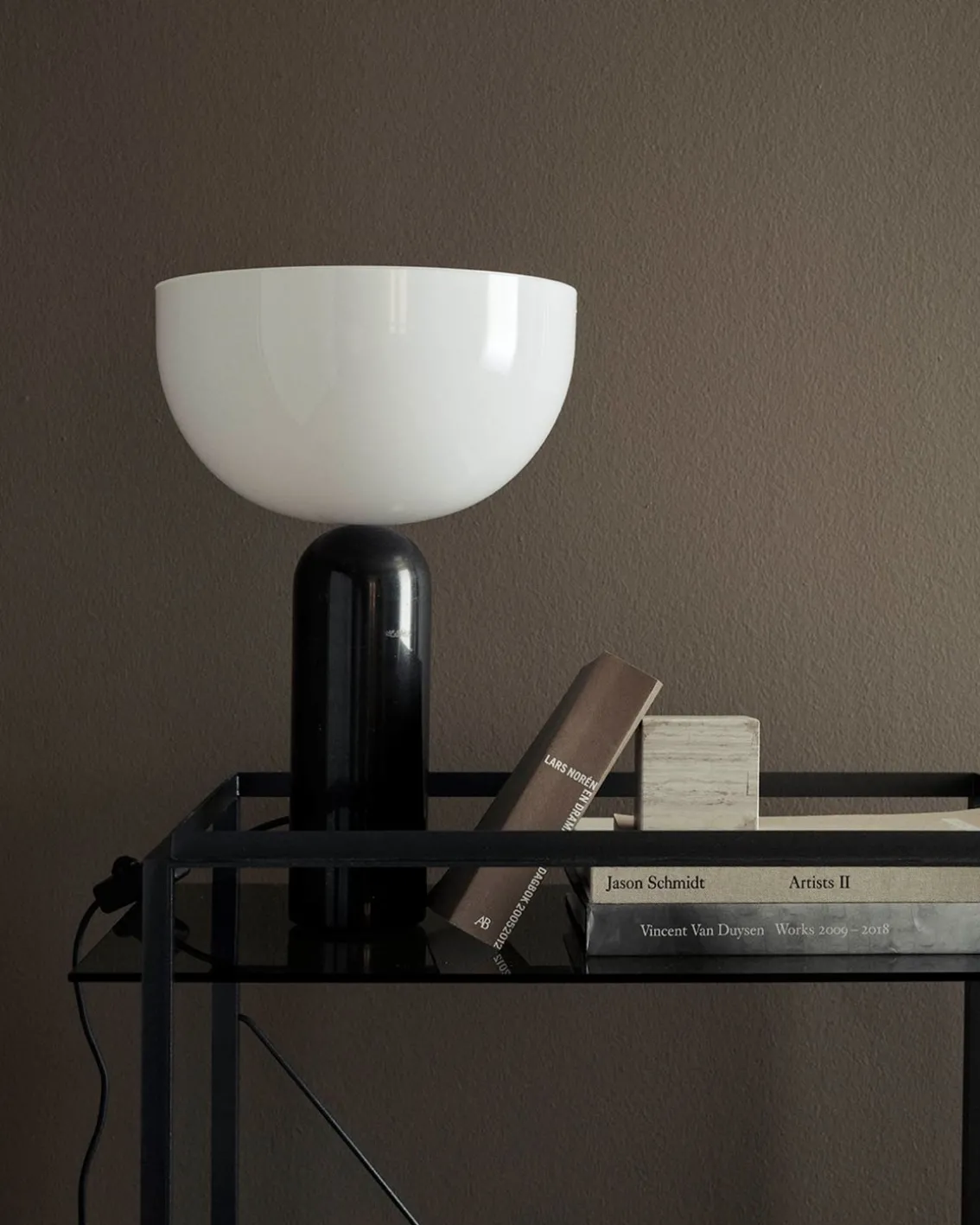 New Works Kizu Table Lamp Large Black Marble