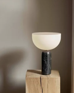 New Works Kizu Table Lamp Small Black Marble