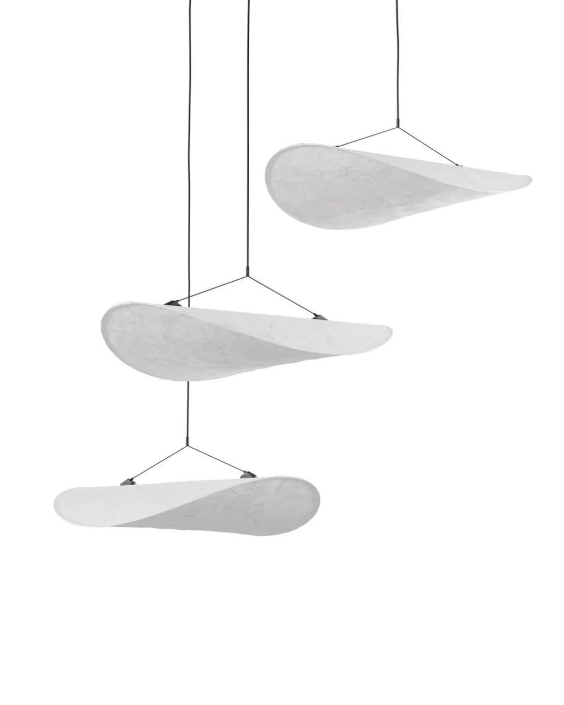 New Works Tense Chandelier Ø55 Cm White Tyvek