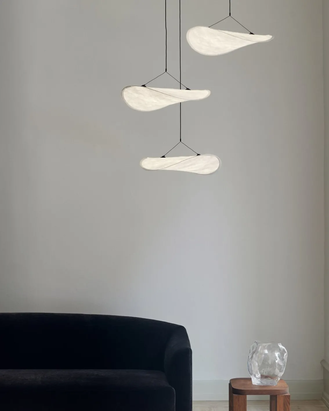 New Works Tense Chandelier Ø55 Cm White Tyvek