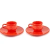 NIKO JUNE Kantine Espresso Cup & Saucer 2-Pack Red