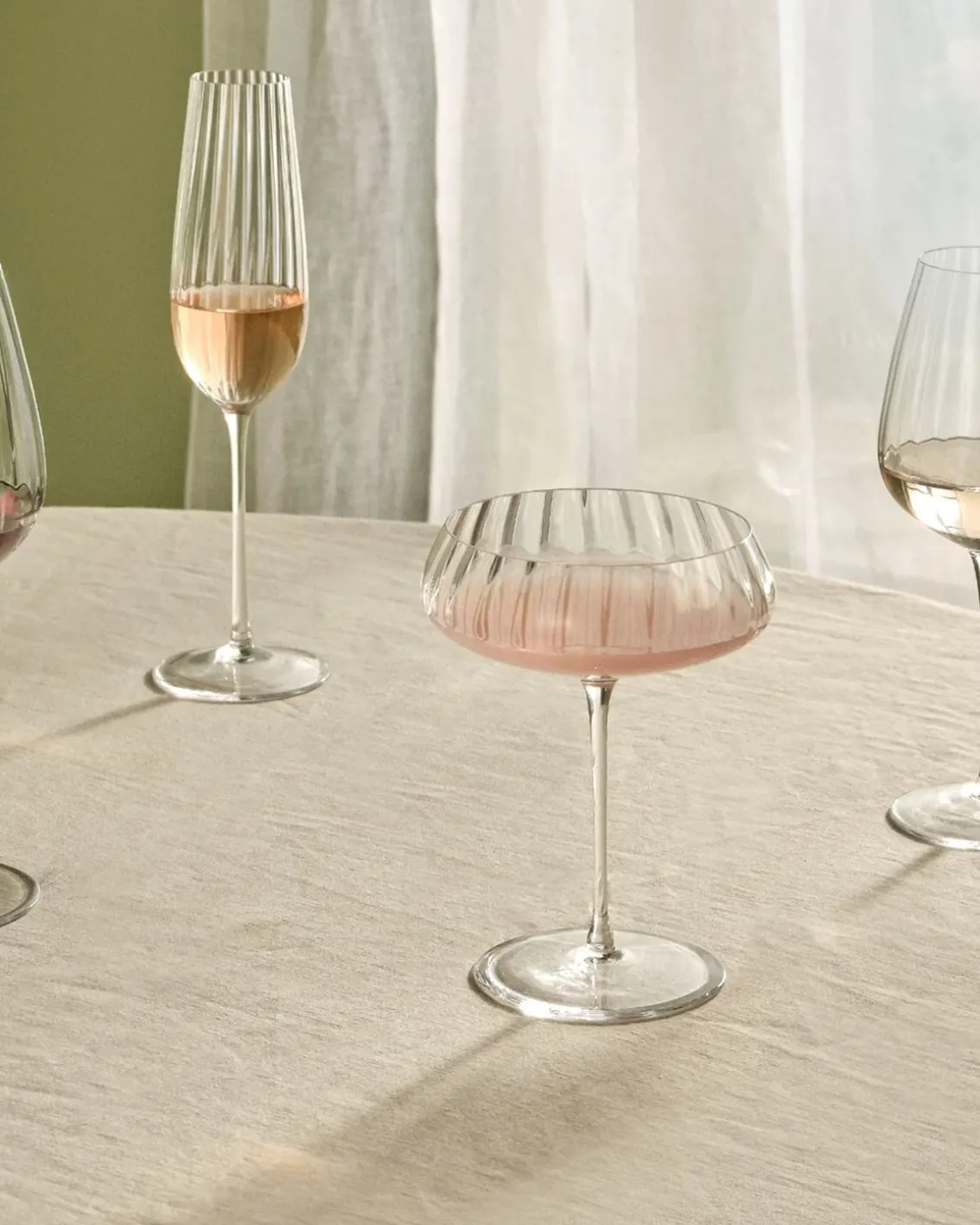 Nude Round Up - Sparkling Wine Glass Set Of 2