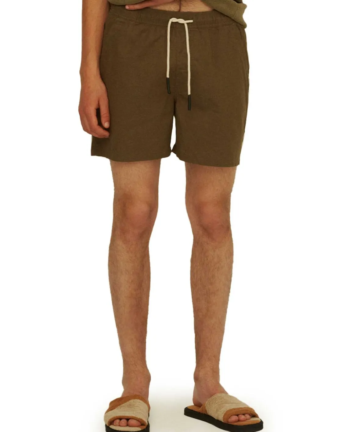 OAS Linen Shorts Army