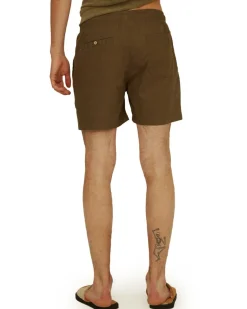 OAS Linen Shorts Army