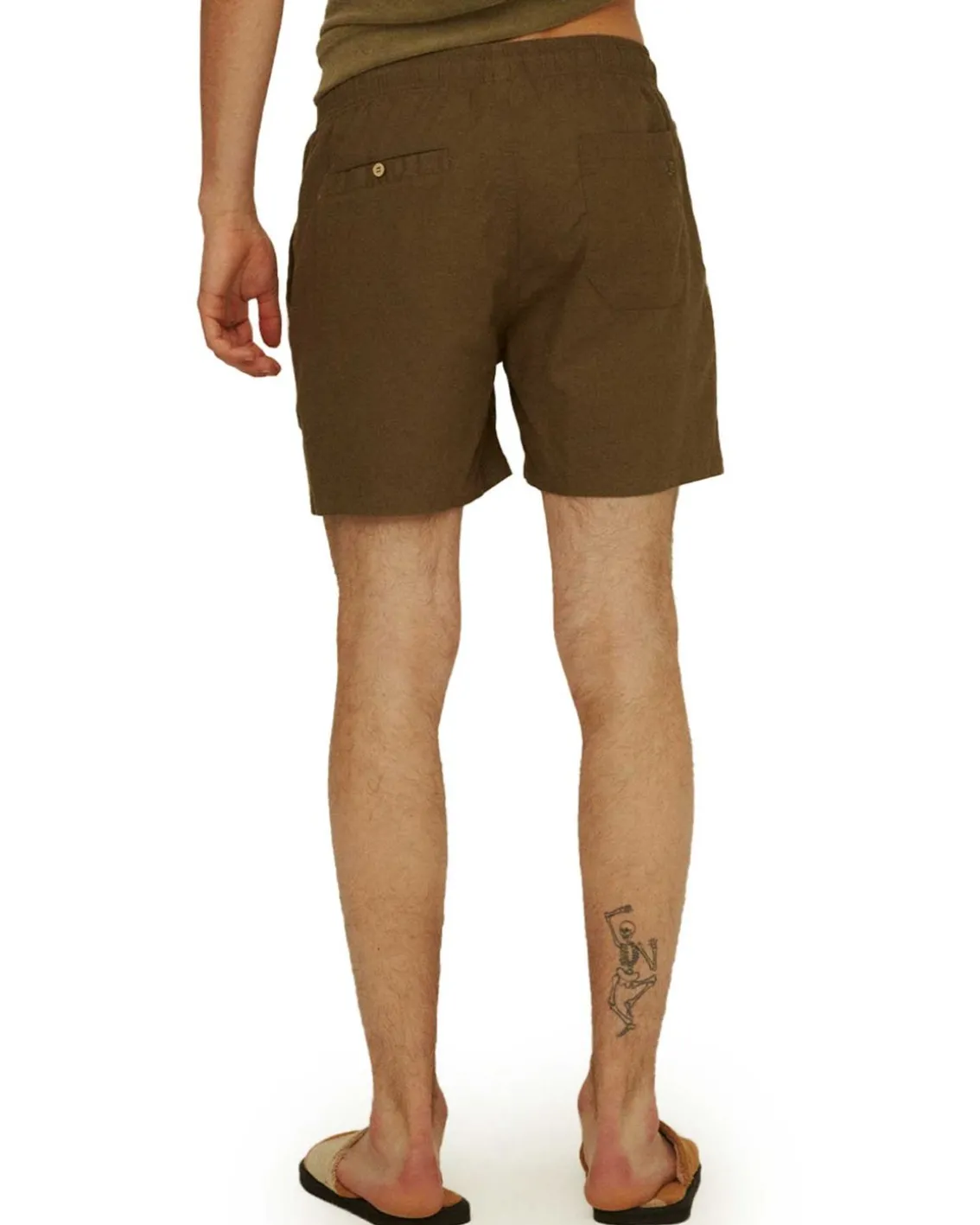 OAS Linen Shorts Army