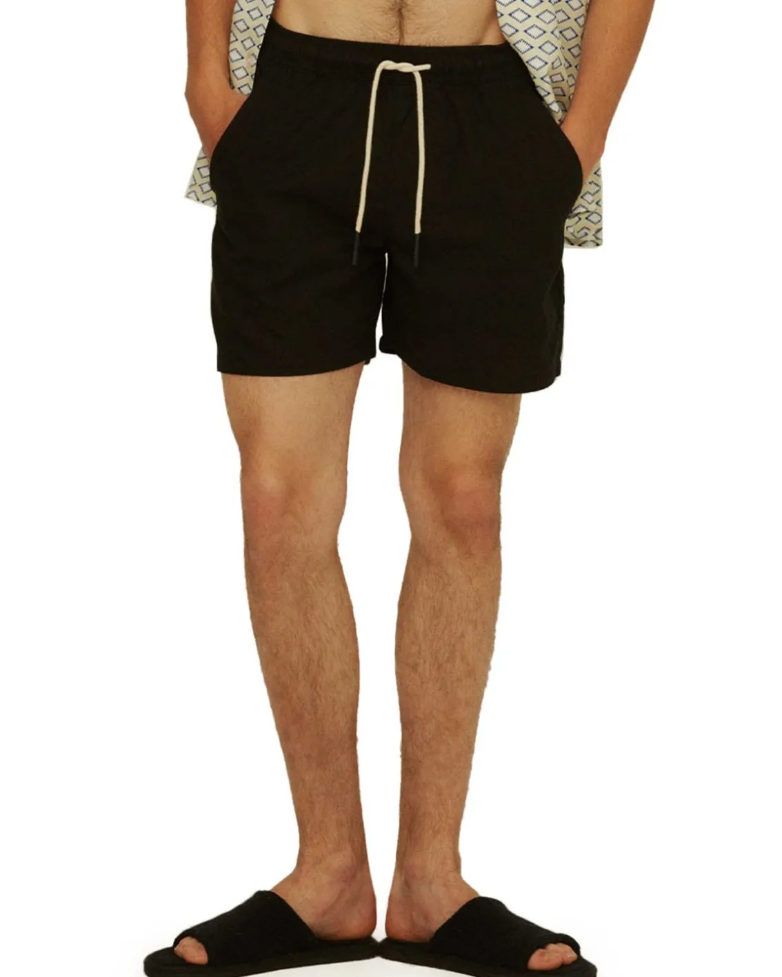 OAS Linen Shorts Black