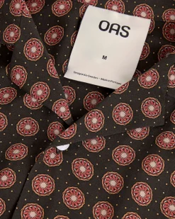 OAS Viscose Long Sleeve Shirt Coffee Lumo