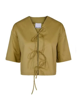 ONE and OTHER Linell Top Golden Green
