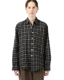 Our Legacy Above Shirt Black Fishnet Cloth