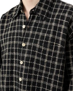 Our Legacy Above Shirt Black Fishnet Cloth