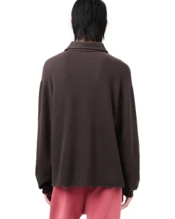 Our Legacy Recovery Shirt Deep Brown Fuzzy Fleece