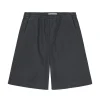 Palmes Cotton Ripstop Shorts Charcoal