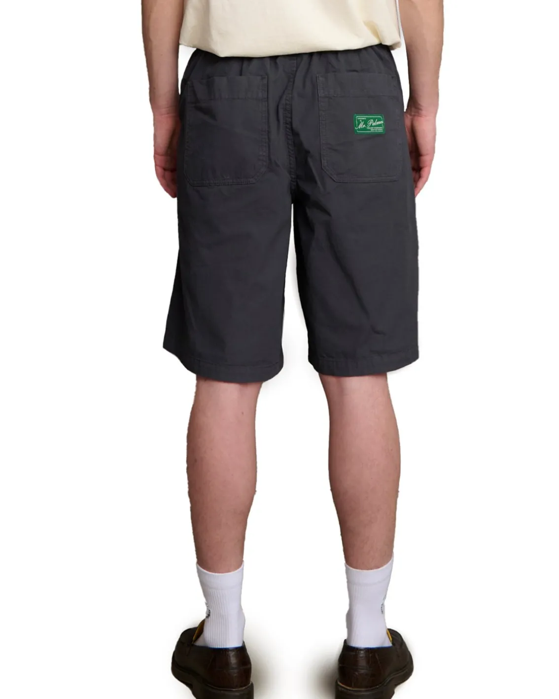Palmes Cotton Ripstop Shorts Charcoal