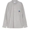 Palmes Deuce Oxford Shirt Charcoal Stripe