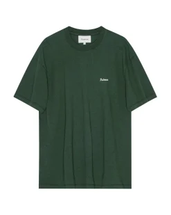 Palmes Dyed T-Shirt Dark Green/White