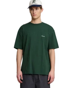 Palmes Dyed T-Shirt Dark Green/White