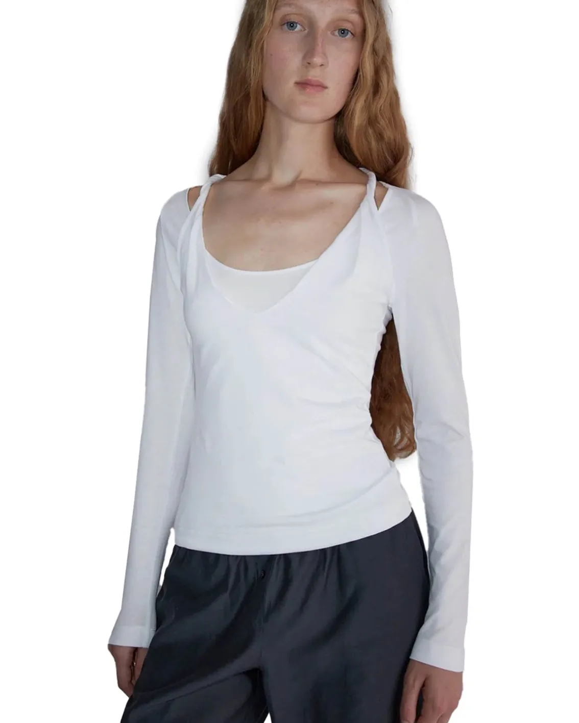Paloma Wool Camille Long Sleeve Top White