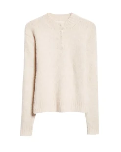 Paloma Wool Crush Henley Sweater Ecru