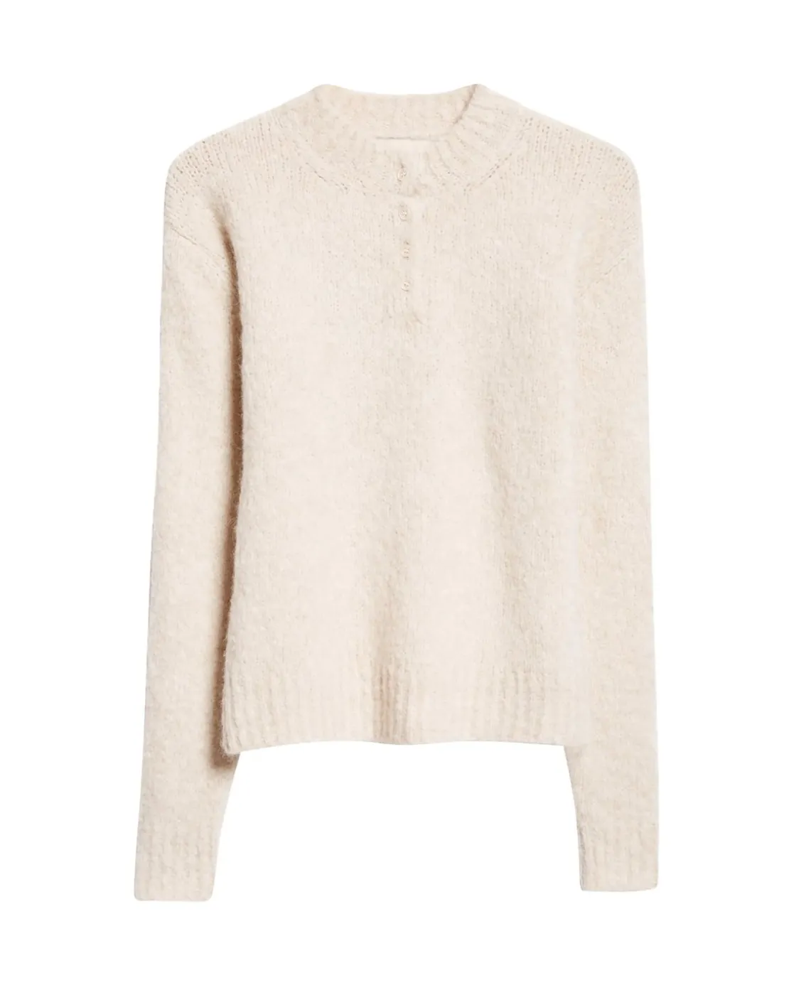 Paloma Wool Crush Henley Sweater Ecru