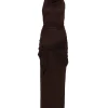 Paloma Wool Halcon Long Halter Dress Brown