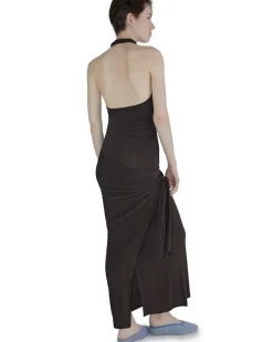 Paloma Wool Halcon Long Halter Dress Brown