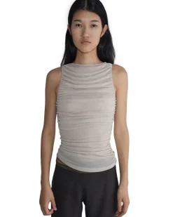 Paloma Wool Hari Gathered Top Beige