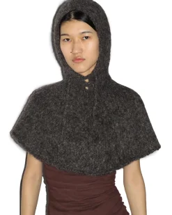 Paloma Wool Marina Hooded Cape Grey