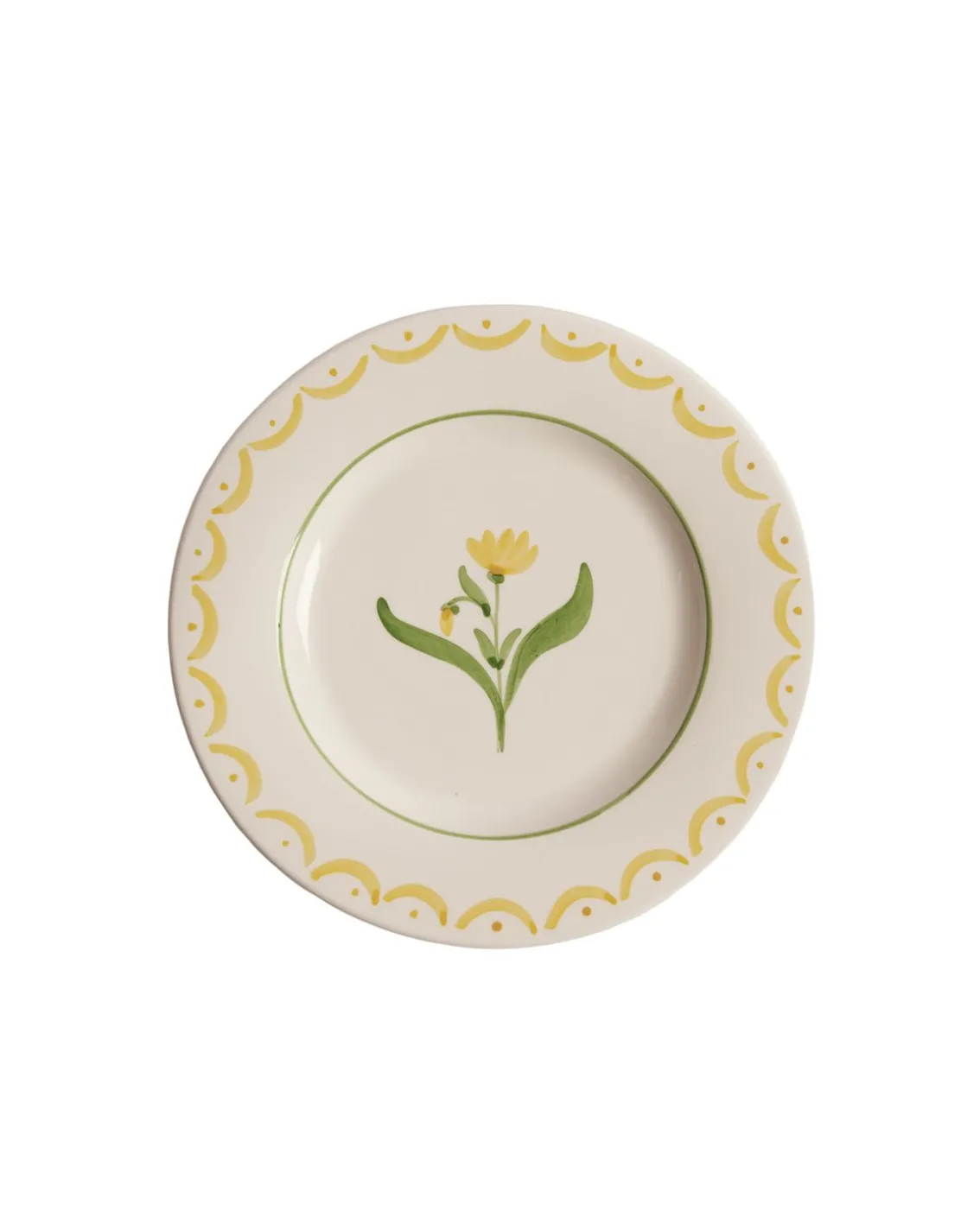 Pick a Poppy Cottage Flower Salad Plate Yellow
