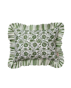 Pick a Poppy Damson Cushion 30X40 Cm Green