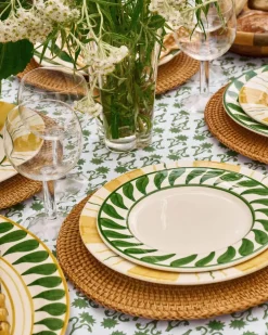 Pick a Poppy Swirl Salad Plate Green