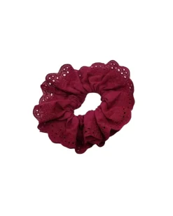 Pico Lace Scrunchie Wine