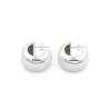 Ragbag Drop Wide Hoops Silver