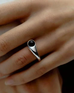 Ragbag Dualism Black Onyx Ring Silver