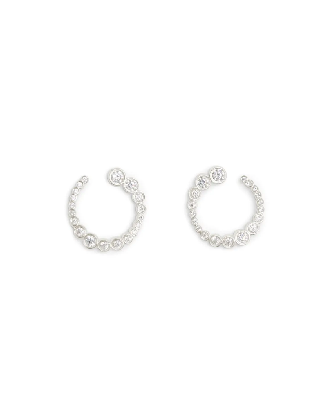 Ragbag Odette Spiral Earrings Silver