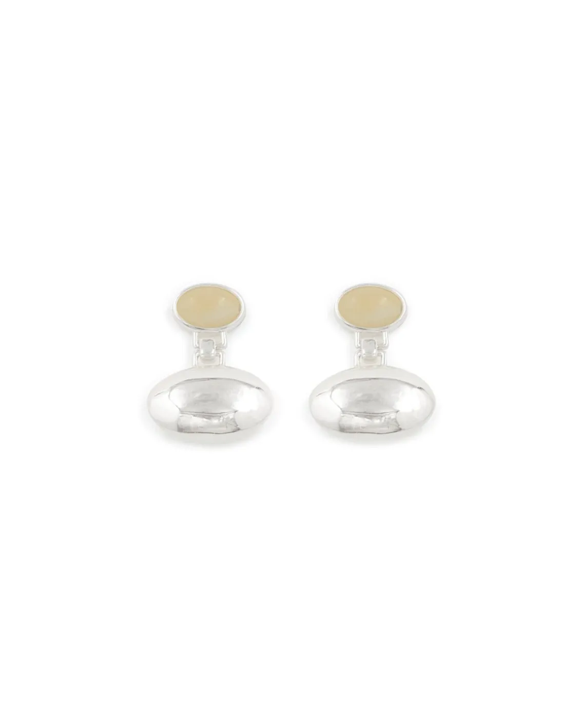 Ragbag Reflection Topaz Earrings Silver
