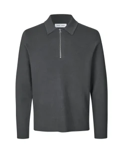 Samsøe Samsøe Guna Half Zip Volcanic Ash