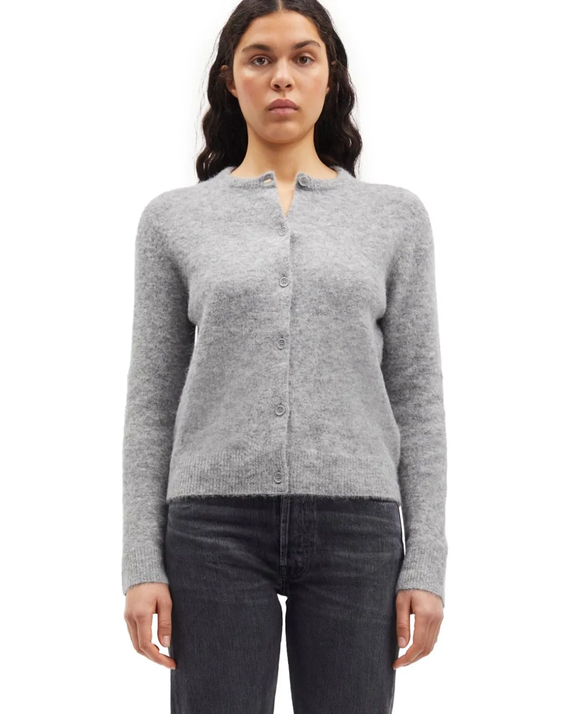 Samsøe Samsøe Nor Short Cardigan Grey Melange