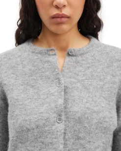 Samsøe Samsøe Nor Short Cardigan Grey Melange