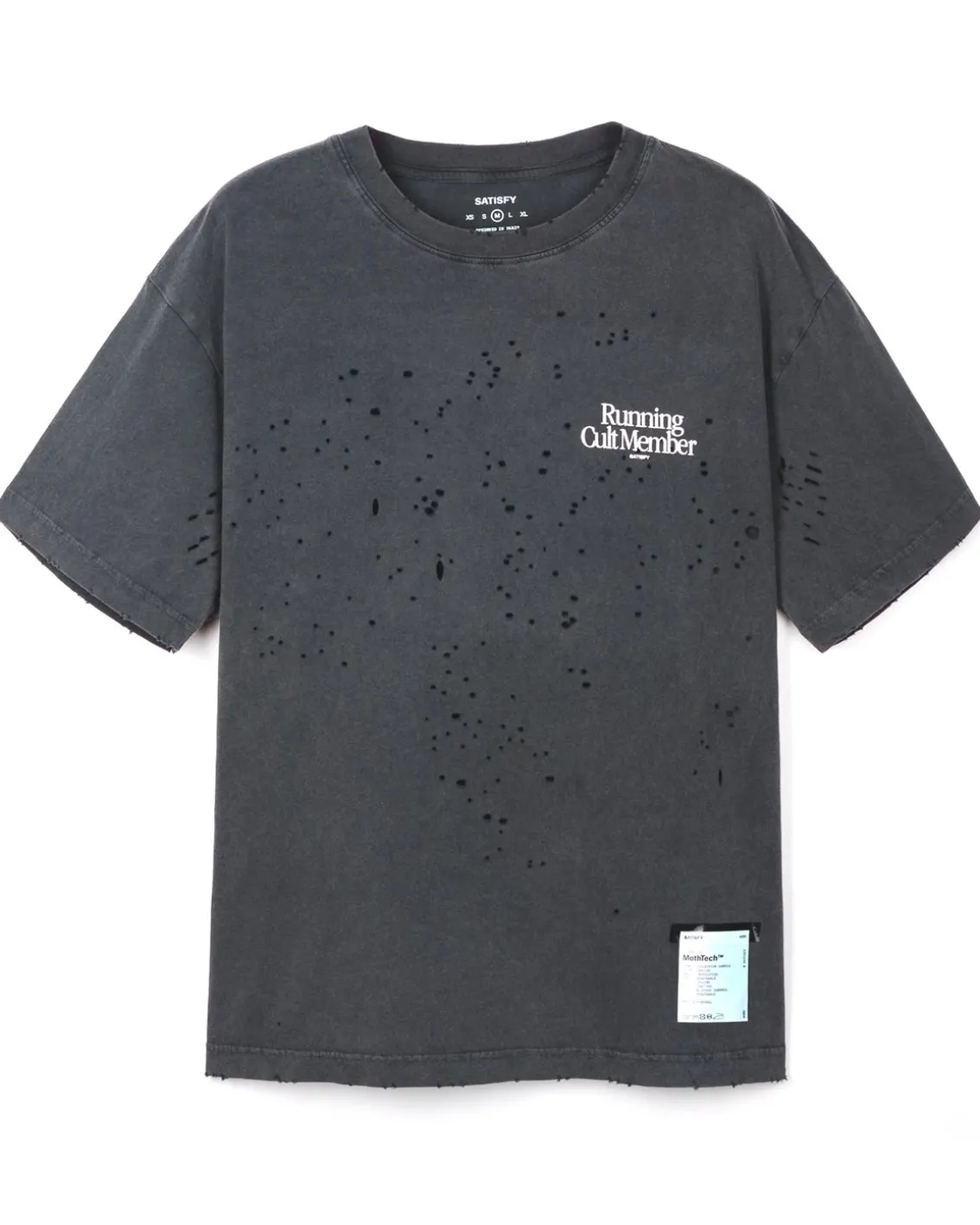 Satisfy Mothtech T-Shirt Running Cult Member Aged Black