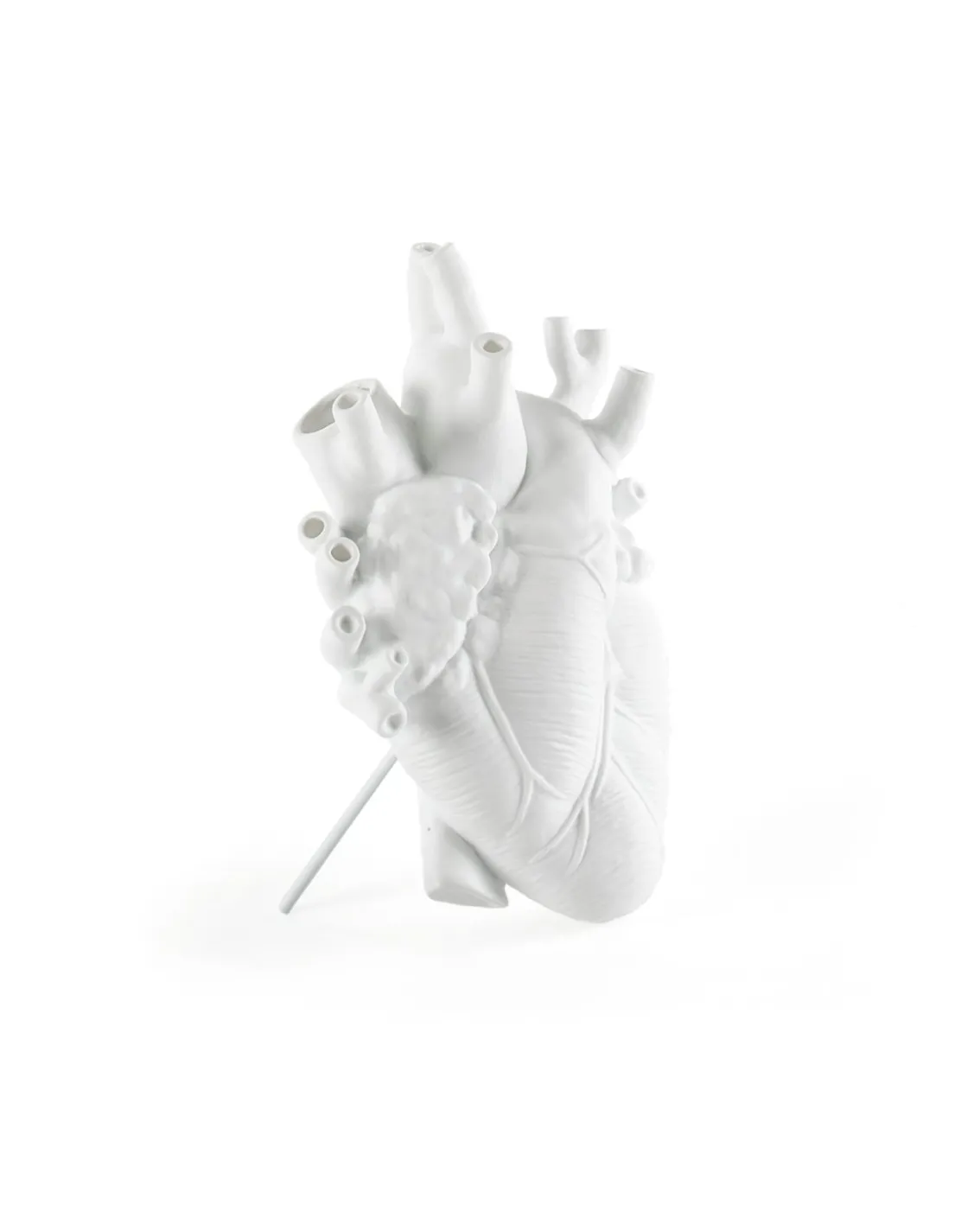 SELETTI Love In Bloom Porcelain Heart Vase White