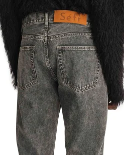 Séfr Straight Cut Jeans Marble Wash