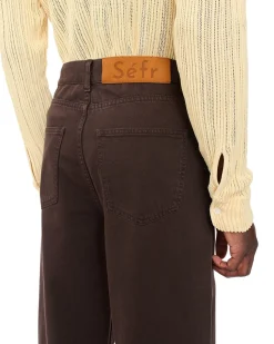 Séfr Wide Cut Jeans Washed Brown