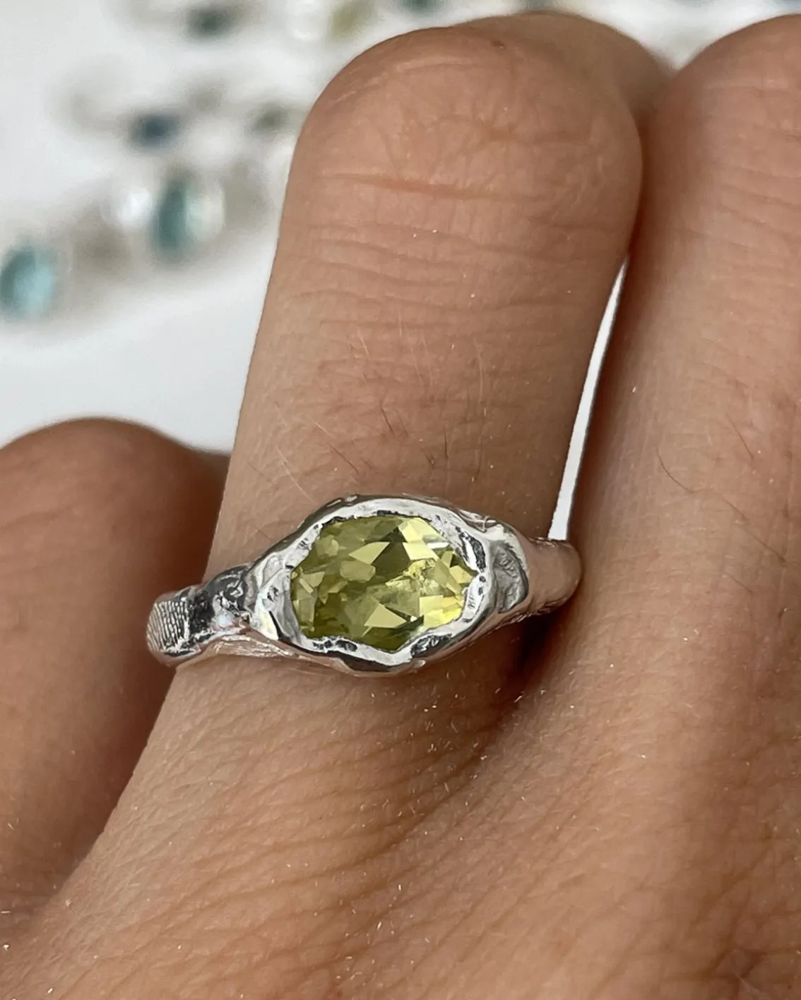Simuero Faro Ring Yellow Silver