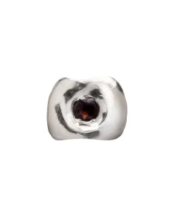 Simuero Moma Ring Brown Silver