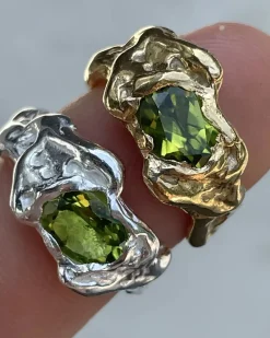 Simuero Ola Ring Green Silver