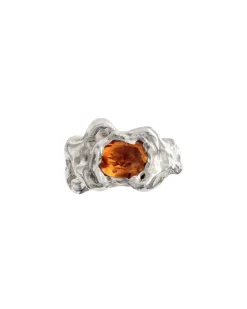 Simuero Ola Ring Orange Silver